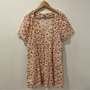 Mini floral swing dress